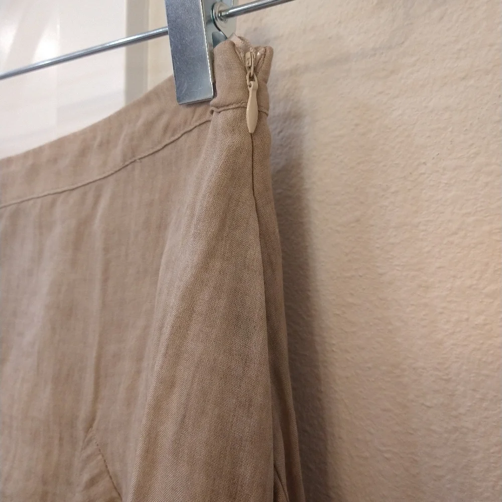 Elegant Tan Midi Skirt - Picture 3 of 5